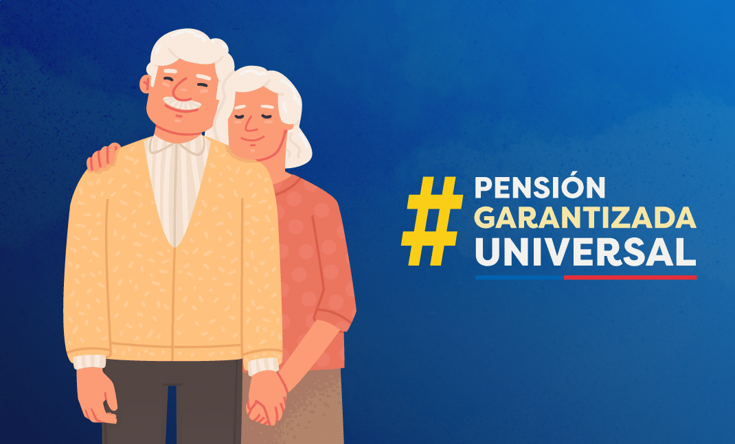 Pareja de adultos mayores beneficiarios de PGU